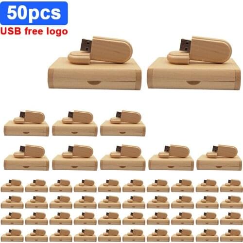 50pcs/lot USB 2.0 Wooden memory Stick usb flash drive pen drive pendrive 4GB 16GB 32GB 64GB USB wedding gift free custom logO