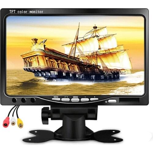 9-35V Universal 7-inch High Performance Car Monitor Display Portable 800*480 HD Car Reversing Priority Camera Display Monitor