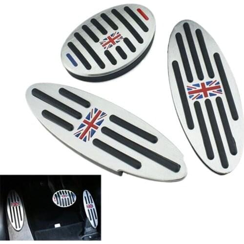 Aluminum Alloy Car Fuel Clutch Brake Foot Pedal Sticker for BMW Mini Cooper JCW S R55 R56 R60 R61 F54 F55