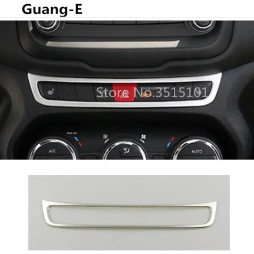 Car Stainless Steel Parking Warning Light Outlet Conditioning Vent Air Frame Lamp For Jeep Renegade 2016 2017 2018 2019 2020