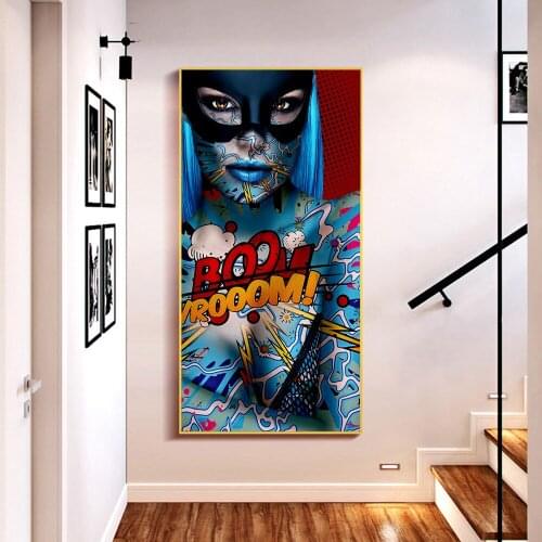 Large diy hand Diamond Embroidery,Large Size Masked Woman Graffiti Ar,5D,Diamond Painting,Stitch Cross,Diamond Mosaic,wall Decor