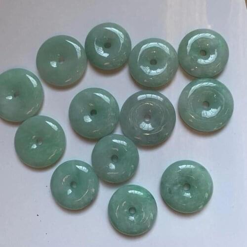 Donut shape Burma jade beads natural gemstone DIY loose beads for jewelry making 1 piece to sale wholesale