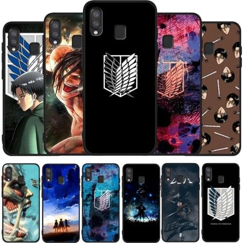 Anime attack on Titan Black Phone Case For Samsung Galaxy A71 A51 A41 A31 A20E A10 A20 A40 A50 A70 M30S M20 A7 A8 A9 2018