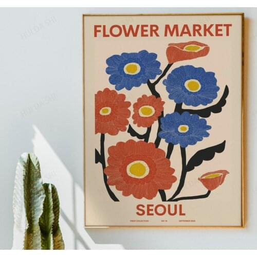 Flower Market Seoul, Flower Market Print, Poster, Flower Wall, Flower Shop, Flower Print, Florist Gift, Home Decor Wall Art