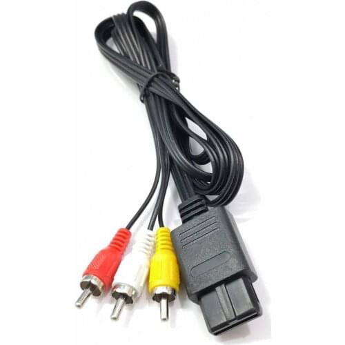 For N64 SNES Gamecube 6FT RCA AV TV Audio Video Stereo Durable Cable Cord For Nintend 64