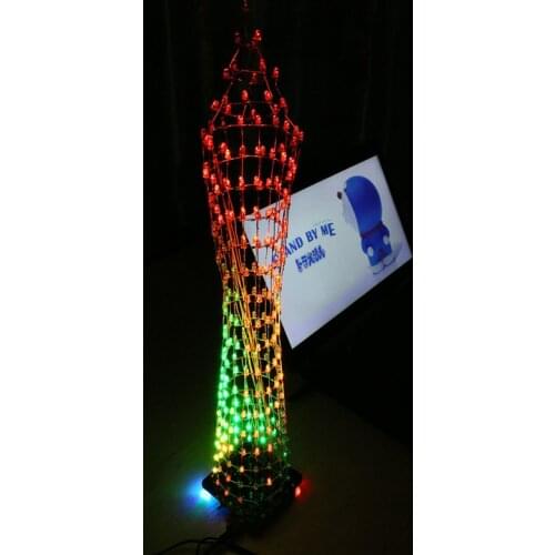 DIY production kit Guangzhou Tower LED welding kit with remote control