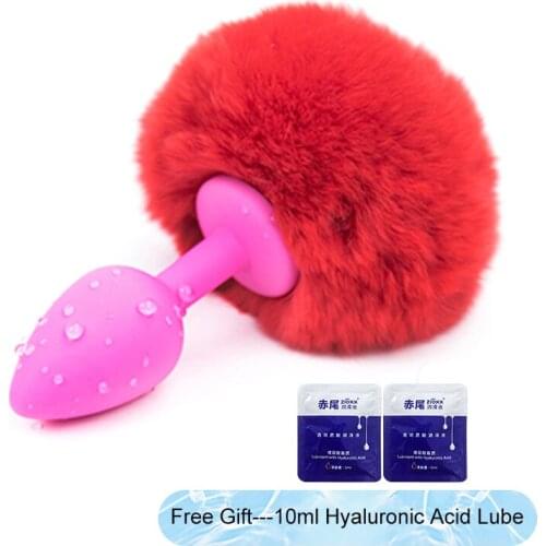 Rabbit Tail Anal Plug Erotic Toys Silicone Butt Plug Bunny Tail Anal Sex Toys for Women Couples Adult Products Sexy Shop