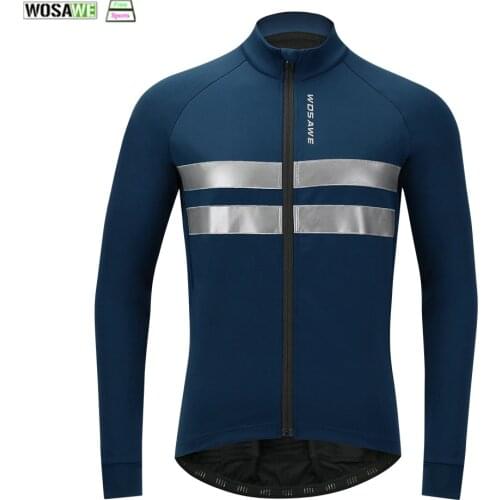 WOSAWE Mens Winter Thermal Fleece Cycling Jacket MTB Road Bike Windproof waterproof Windbreaker Bicycle Clothing Sports Jacket