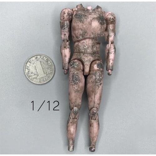 In Stock For Sale 1/12 Male 3ATOYS Dirty Rusty Body Figures Without Foot Hand For Mostly 6 inch Soldier Collection