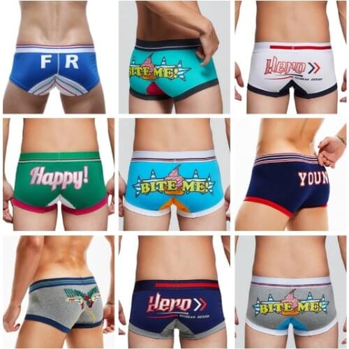 24 Styles Letter Underwear Boxer Men Boxers Shorts Cotton Sexy U Bulge Trunk Mens Underpants Low Waist Underware Male Lingerie