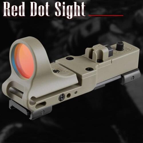 New Tactical Red Dot Scope EX 182 Element SeeMore Railway Reflex Red Dot Sight 6 Color Optics Hunting Scope