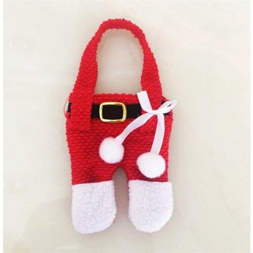 Wholesale Pocket Knife Non-Woven Cartoon Clothing Cutlery Bag Natal New Year Knife Holder Christmas Decorations For Home