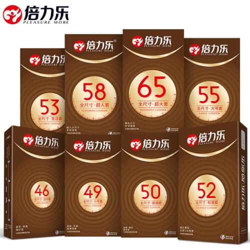 20PCS Beilile All Size 46mm 49mm 50mm 52mm 53mm 55mm 58mm 65mm Small&Large Size Cock Penis Condoms for Big Dick Men Sex Product
