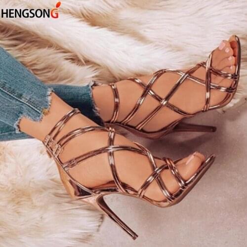 Platform Sandals Summer Dress Shoes Women High Heel Thin Ankle Strap Ladies Wedding Gladiator Sandals Chaussures Femme Ete