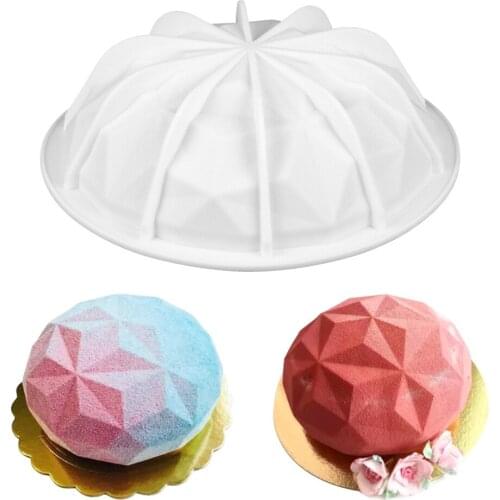 DIY Diamond Edges and Corners Silicone Mousse Mold Cake Mould Cupcake Chocolate Dessert Muffin Soap Maker French Baking Tools