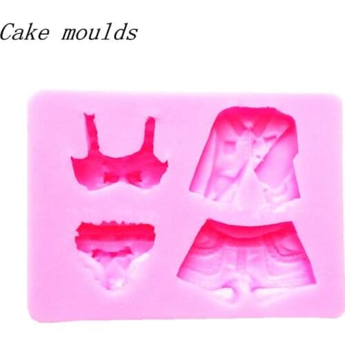 Silicone mold K278 underwear shape baking mold Fondant cake mold chocolate mold Decoration tools