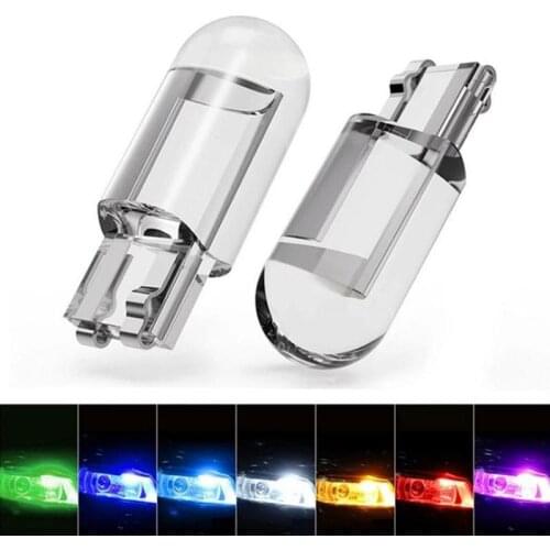 Glass Housing Cob LED Car bulb W5W 194 T10 Wedge License Plate Lamp Dome Light For Truck Vehicle Automobile Motorcycle Lights