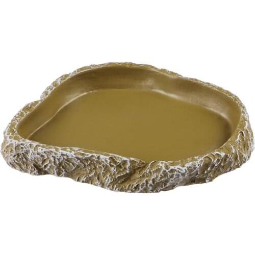 1PC Pets Feeding Plate Reptile Feeding Bowl Vivarium Food Water Dish Resin Bowl For Turtle Gecko Snake Pet Breeding Tray