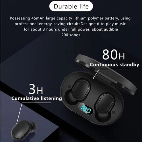 TWS Bluetooth Earphones HD Mic Sports Headset Waterproof Earbuds Music Earpieces For IPhone Huawei Xiaomi Wireless Headphone