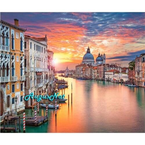 Venice diamond painting cross stitch water city wall art diamond dotz picture scenery rhinestone pasted diamond embroidery gift