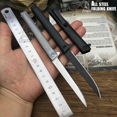 LCM 66 High quality Folding knife Quick opening knife Pen knife hunting knife All steel handle with Portable fruit knife Tools