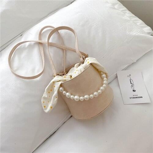 Women bag 2021 fashion and popular pure color pearl portable chain messenger bag pearl crossbody bag