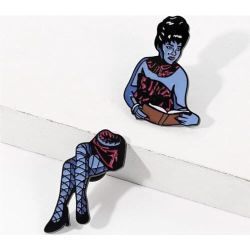 Beetlejuice couch lady hard enamel pin retro 80s horror movie brooch strange supernatural fans badge friends gift Halloween acc