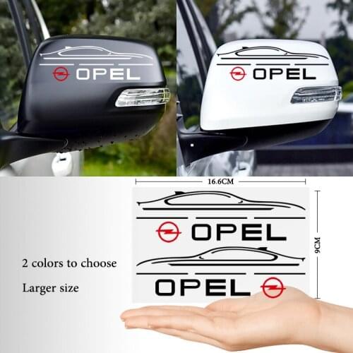 2pcs Car Rearview Mirror Decoration Stickers For Opel Astra j Insignia Astra g Corsa Zafira b Mokka Vivaro Meriva Accessories
