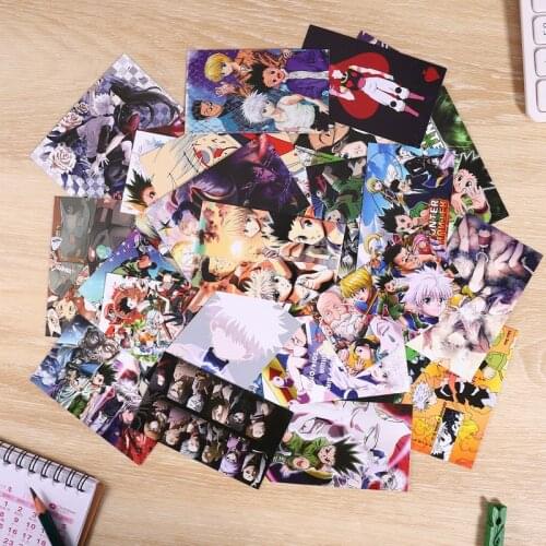 30Pcs/box Hunter X Hunter Anime Lomo Card Postcard Toy Gon Freecss Killua Zoldyck Magic Paper Picture Collection Gifts