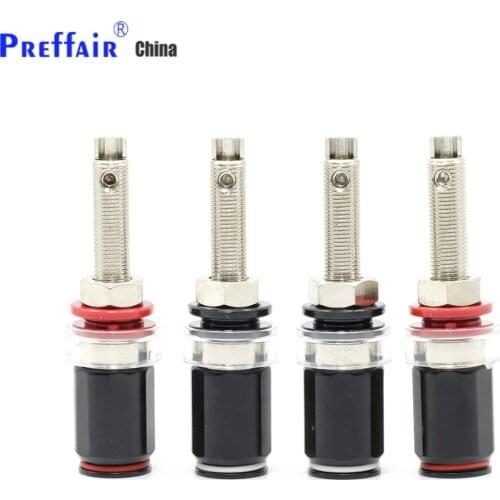 4PCS Hifi Rhodium Plated speaker Terminal binding post 65mm for Thread Audio Speaker Amplifier Banana Plugs Terminals Connector