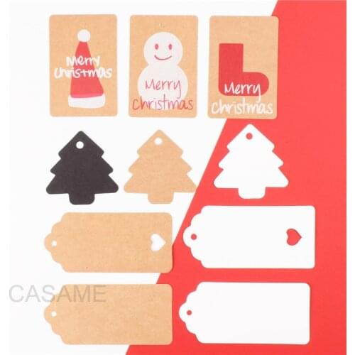 50PCS Multi Style Kraft Paper Tags Handmade/Thank You DIY Crafts Hang Tag Gift Wrapping Supplies Labels For Christmas Favors