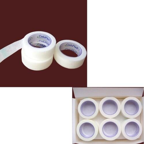 6rolls Medical tape breathable non-woven paper tape wound dressing fitted cerecloths 1.25cm*4.5m surgical dressing