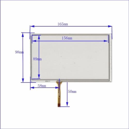 XWT346 7inch 4 lins Touch Screen For GPS CAR 165mm*98mm sensor glass thiss compatible Freeshipping 165*98