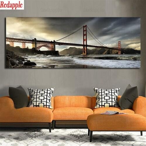 Diamond painting Abstract Bridge Modern City new 5d diamond embroidery cross stitch full square round 3D DIY diamond mosaic