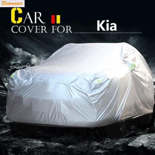 Buildreamen2 Car Cover Sun Rain Snow Scratch Dust Resistant Waterproof Cover For Kia Carnival K3 K5 KX5 Cerato Soul Ceed Picanto
