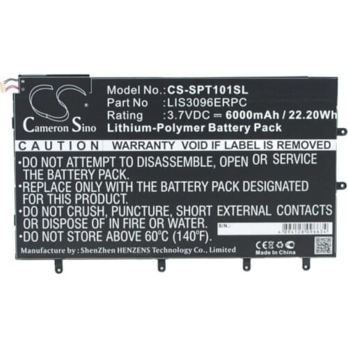 Cameron sino 6000mah battery for SONY SGP321 SO-03E Xperia Tablet Z Xperia Tablet Z 10.1" LIS3096ERPC Tablet Battery