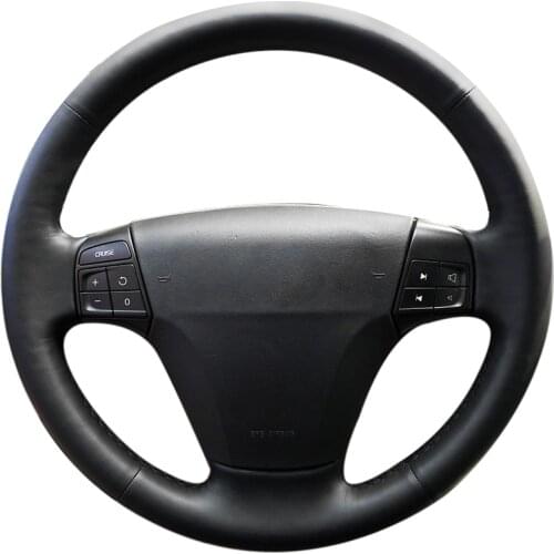 Steering Wheel Cover for Volvo S40 2006-2012 V50 2005-2011 Car accessories Microfiber leather braid on the steering wheel case