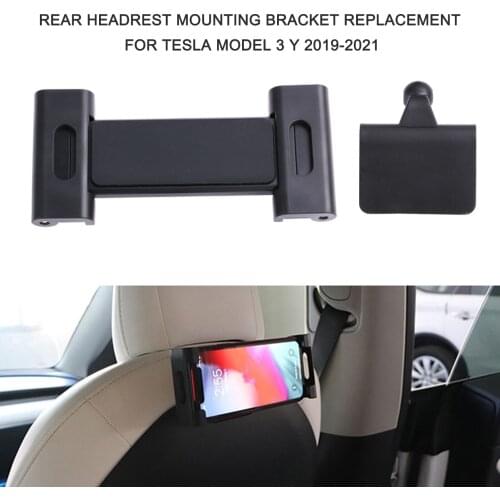 Mobile Phone Holder Car Stand Seat Rear Headrest Bracket For Phone IPad Replacement For Tesla Model 3 Y 2019-2021