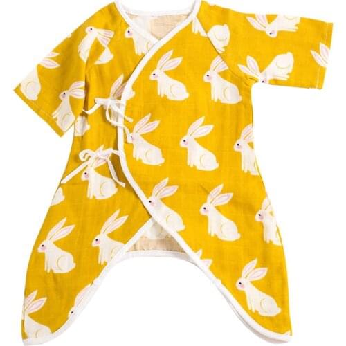 Baby Hand-wrapped Hattle Sleeve Clothes Baby Cotton Climbing Clothes Butterfly Clothes Monk Clothes Anti-Grab Clothes Newborn