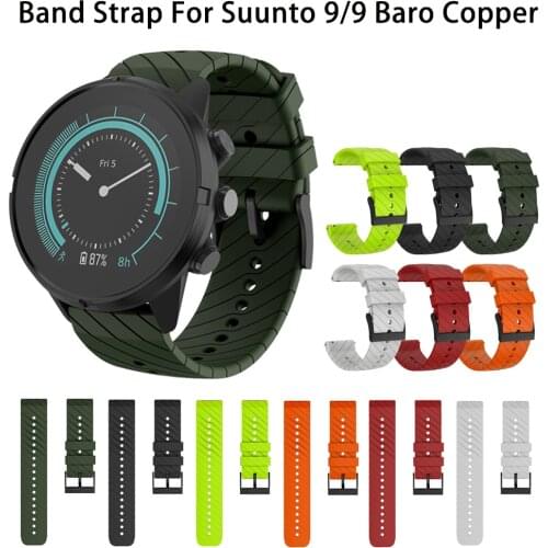 For Suunto 9/Suunto 9 Baro Coppernto Spartan Rubber Watch Band Strap Silicone Replacement for Sunnto 7/Wrist HR Wriststrap