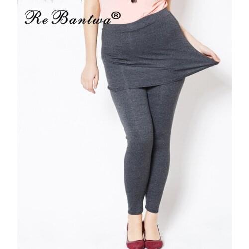 Elasticity pantskirt Womens Leggings Skirt Slimming Solid Color Ladies Skirtpants Fashion All Match Ladies Leggings With Skirt