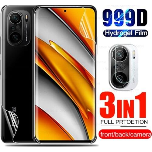 Hydrogel Film for Poco F3 Front+Back Screen Protector Not Glass for Xiaomi Little Poko Poco F3 F 3 Camera Glass On PocoF3 6.67