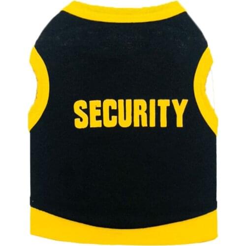 Individuality SECURITY Dog Vest Pet Products Dog Accessories Summer Puppy Clothes Yellow Black Pink Dog Costume Sphinx Cat Vest