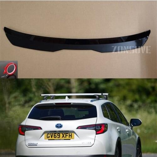 Use For Toyota Corolla 2020 Year Roof Spoiler Carbon Fiber Look Accessories Body Kit Factory Style