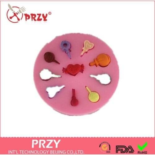 Lollipop collection shaped silicon fondant Cake decoration mold fondant mold chocolate mold wholesale