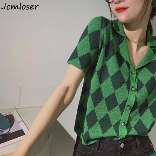 Korean Style V-neck Short Knitted Sweaters Shirts Women Thin Cardigan Fashion Short Sleeve Crop Top Ropa Mujer Summer 2021