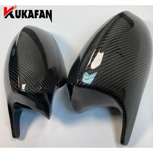 Real Carbon Fiber Horned Style Rearview Mirror Housing Cover Caps For BMW 1 3 Series E81 E82 E87 E88 E90 E91 E92 E93 2004-2013