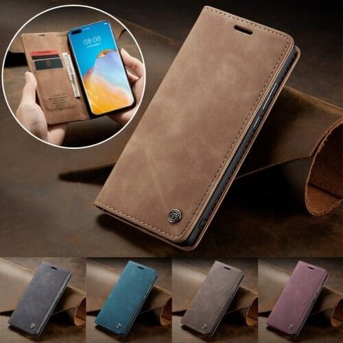 Magnetic Leather Case for Huawei P40 Lite P30 P20 Mate 30 Pro Wallet Card Cover for Huawei Y7A P Smart 2019 Honor 10 Lite Coque