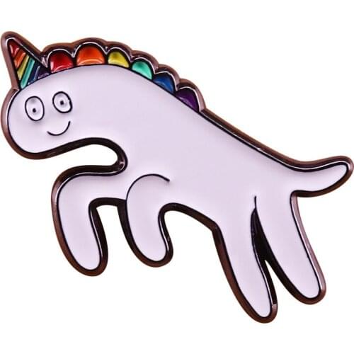 Cute Rainbow Unicorn Brooch You're never too old to rock a unicorn badge. Especially one as cute as this