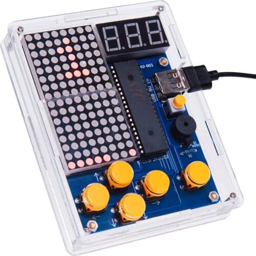 DIY Game Kit Retro Classic Electronic Soldering Welding Tranning Set Support Tetris/Snake/Plane/Racing with Acrylic Case